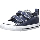 Low-top Converse Unisex-Kinder Chuck Taylor Ct 2v Ox Canvas Fitnessschuhe Blau (Athletic Navy/White 412) 23 EU