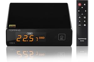 KGUSS Topping E30 II DAC HiFi 2 x AK4493S Amplifier Direct Mode Decoder for USB/Coax/Opt Inputs Stereo Digital Audio Decoder PCM 32bit 768kHz DSD512 Native Black