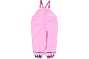 BLOMDES Kids Water Resistant Rain Over Trousers for Boys Rain Pants for Kids 1-7 Years