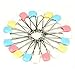 100 Pcs Baby Child Infant Kids Plastic Head Cloth Diaper Nappy Pins Safety Safe Hold Clip Locking Cloth Size L - Random Color