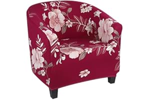 POIUYT Cocktailsessel Hussen Sesselschoner Sesselüberwurf Sesselhusse Sesselbezug Jacquard Elastisch Stretch Tullsta Bezug für Cafe Stuhl Sessel (Color : #18, Size : 2PCS)