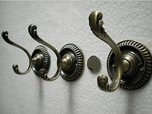 Musuntas 3Pack Vintage antike Eisen Hut Mantel Kleidung Tuchrobe Bad Haken Wand Tür Aufhänger - 3