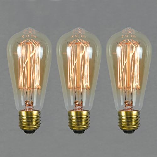 The Retro Boutique ® - Vintage Edison Light Bulb 60w - Squirrel Cage 64mm E27 ES Dimmable - Triple Pack