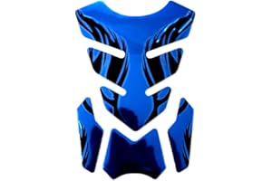ihreesy Protector Depósito Tanque Moto,PVC Pegatinas 3D de Protección del Tanque para Motocicletas Protector Autoadhesivo Universal de Almohadilla del Tanque Protector Decoración,Azul