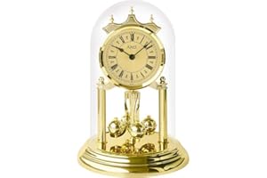 AMS Year Clock with Battery-Operated Quartz Movement and Glass Bell 1203