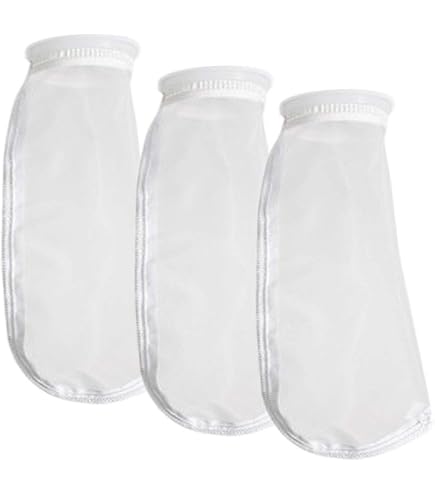 Calcetines Filtro Para Acuario - 2 Unidades, 50 Micras, 4x9 Pulgadas, Anillo De Plástico, Nailon Reutilizable
