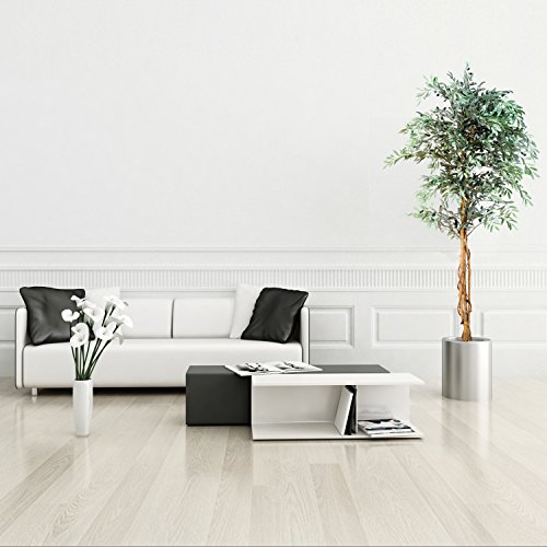 Olivenbaum mit Früchten Echtholzstamm Kunstbaum Kunstpflanze Dekobaum 180cm groß - 3