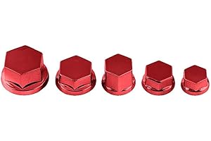 ‎EBTOOLS Elerose 30PCS Motorrad Schraube Mutter Bolzen Kappe Abdeckung Dekoration(Rot)