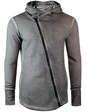 trueprodigy Casual Herren Marken Sweatjacke einfarbig Basic, Oberteil cool und stylisch mit Kapuze (Langarm &...