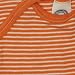 Cosilana - Baby Bodysuit Short Sleeve0-2 months (Height 18-22) (50/56), striped Orange-Natural, 70% Organic Merino Wool, 30% Silk