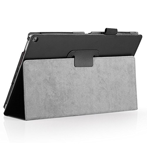EasyAcc Schutzhülle tasche für Medion Lifetab S10366 / S10365 / S10333 / S10334 / S10345 / S10346 / P10341 / MD 99891 Flip Case Book Cover Hüllen Ledertasche lederhülle mit Standfunktion / Auto Sleep – PU Leder, Schwarz, Slim - 4