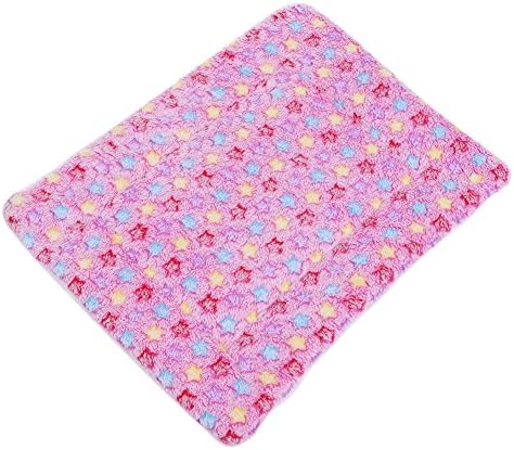 VANELIFE Pet Dog Cat Kitty Blanket, Lamb Velvet Soft and Warm Vet Pet Bed Mat, Machine Wash 21.6*17.7inches, Pink