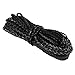 Produktbild 10 M Flach Geflochten Schnur PU Leder Seil, 5mm Falten Kunstleder Cords, 3 Stände Stricken DIY Halskette Armband Seil Thread Schmuck(Schwarz)