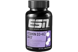 ‎ESN ESN Vitamin D3 + K2 Daily, 300 Tabletten, für Immunsystem und Knochen, made in Germany