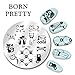 Born Pretty 5.5cm Round Nail Art Stamp Template Cute Cats Design Image Plate BP-102