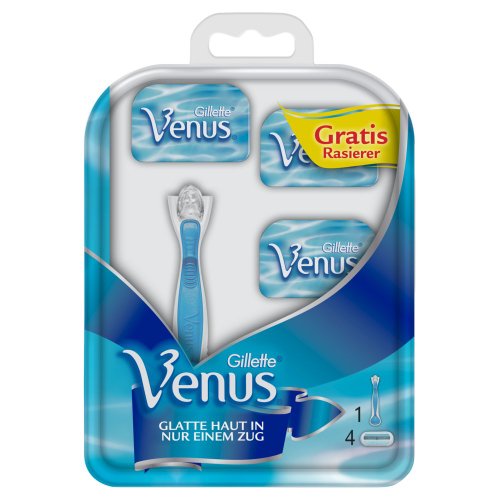 Gillette Venus Base Value Pack (4 Blades + Razor Handpiece)