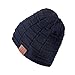 Produktbild Strickmütze Mütze, Winter Mütze Beanie, Wärmer Häkelarbeithut Angenehm Weich Beanie Ski Hüte Mützen Unisex - By Lisbest™ (JR-Seeblau003)