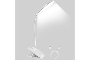 URAQT Flexo Led Escritorio, Lampara Lectura Pinza, Lampara de Acrilonitrilo butadieno estireno con Panel Táctil, 3 Niveles de