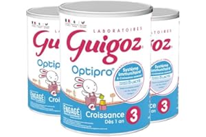 NESTLÉ GUIGOZ OPTIPRO 3 Lait de croissance en poudre de 1 à 3 ans - 830g - Lot de 3