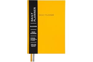 OHH DEER Undated Daily Planner Notebook | To Do Lists Hourly Schedule Note Pages | A5 | Yellow