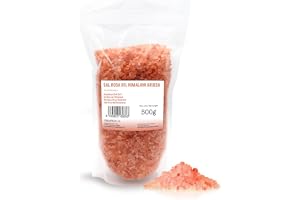 FRISAFRAN | Himalayasalt Grovt 500g | grovt salt | 100% naturligt rosa Himalayasalt oraffinerat | Himalaya rosa salt | stensalt naturlig | Högt mineralinnehåll