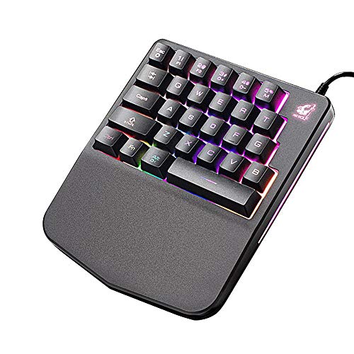 Preisvergleich Produktbild KOBWA Gaming Keypad Chroma RGB Beleuchtetes Mechanisches (28 Programmierbare Tasten),Keyboard Custom Colours Lighting,Features Backlit USB Multimedia für Dota / OW / PUBG / Fortnite