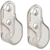 Badem10 Askı Flanşı Oval Dolap Elbise Askı Asma Aparatı Plastik Aparat 45 mm (2 ADET)