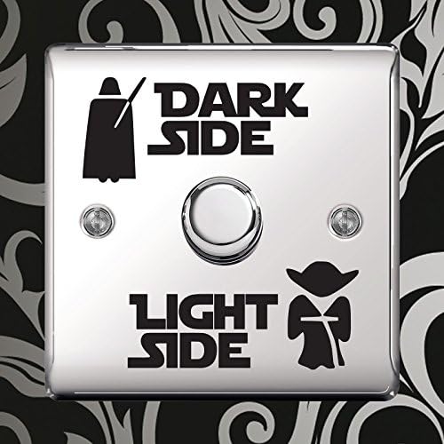 Dark Light Side Switch Vinyl Decal Sticker Child Room Lightswitch Wall by Inspired Walls® (3)