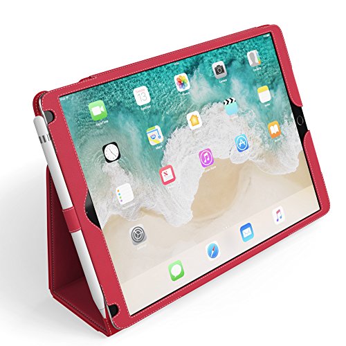 iPad Pro 12.9 (2017) Hülle Rot, Snugg Leder iPad Pro 12.9 (2017) Schutz Klapphülle Case Cover [Lebenslange Garantie] mit Ständer für Apple iPad Pro 12.9 (2017) - 2