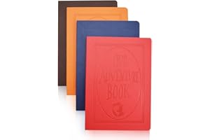 GRT - Taccuino per appunti, formato A5, in pelle PU Set da 4 pezzi, colore fisso