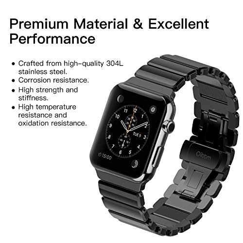 Oittm Metal Banda  Negro Brillante 