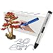 Produktbild Professionelle 3D Druck Stift mit OLED-Display für Kunst, Modellierung, Druck- und Handwerk, mit Pla/ABS-Fasern + 3 gratis 1,75 mm Filament Nachfüllungen kompatibel, ideal als Geschenk für Kinder und Erwachsene (Silber)