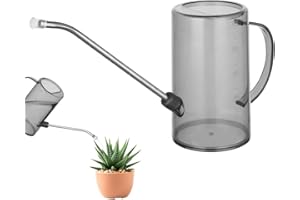 OFFCUP Arrosoir 35oz/1L à Long Bec en Plastique - Mini Arrosoir de Jardin pour Plantes d'Intérieur et d'Extérieur, Succulentes, Fleurs (Gris)