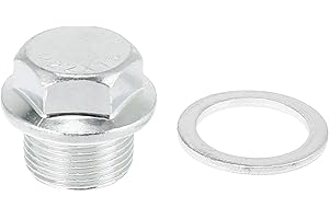 ‎X AUTOHAUX X AUTOHAUX Ölwannenschraube M22 x 1,5 Ölablassschraube mit Dichtring Edelstahl Auto Motoröl Ablassschraube für VW für Audi