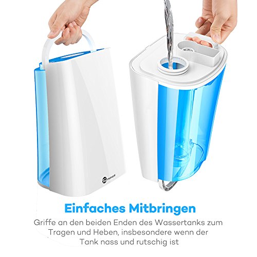Luftbefeuchter TaoTronics Ultraschall 5L, LED-Anzeige, Verstellbare Sprühung, 360 Grad drehbare Düse, Zeitschaltuhr - 6