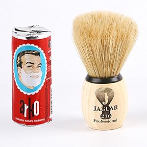 Jaguar Shaving Brush + Arko Shaving Soap Stick 75g Hand Made Boar Bristle Shaving Set Kit Gift