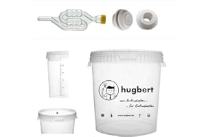 HUGBERT Zestaw 7, 30/33 l, pojemnik fermentacyjny ze skalą, rurka fermentacyjna, 2 gumki uszczelniające, piwo