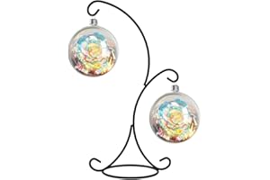 Fosinz Espositore ornamentale in ferro da appendere ganci per appendere globo di vetro aria pianta terrario palla ornamento natalizio decorazione domestica matrimonio