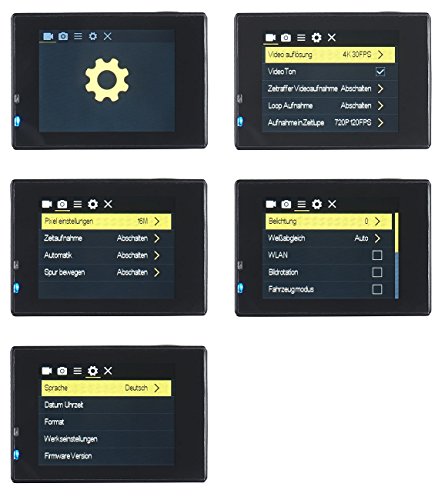 Somikon Motorrad Kamera: Einsteiger-4K-Action-Cam, WLAN Full HD (60 fps) mit Unterwassergehäuse (Action Cam 4K 60fps, Action Camera 4K, Mini Actioncam) – Bild 10