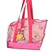 Produktbild Fortuning's JDS Reißverschluss Netztasche Strandtasche Nette rosa Schwimmbad Handtasche für Frauen L 37 x B 20 x H35 cm (L14.57 "x W7.87" x H13.78 ")