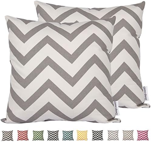 Comoco® 2pc-Pattern Decorative Geometric Thick Canvas Pillowcase Cushion Cover for Sofa Throw Pillow Case(40x40cm,Grey)