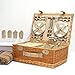Produktbild Gifts and Treats Picknickkorb (4 Person) mit Zubehör und LILA Tartan Decke - Geschenk Ideen für Geburtstag, Hochzeit, Anniversary, Mum, Dad, Valentinstag, Muttertag, Vatertag, Business und Corporate