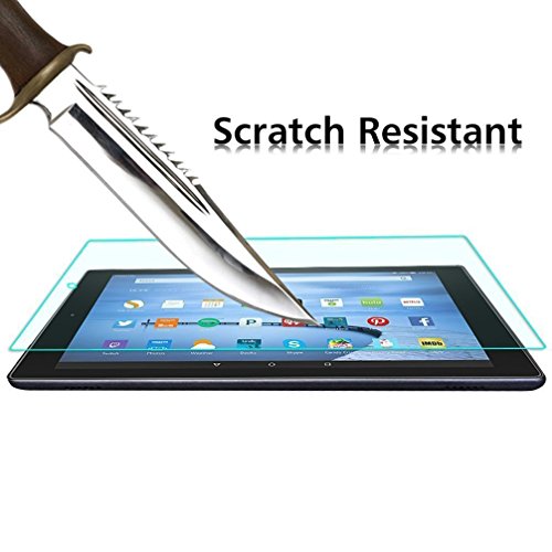OMOTON Fire HD 10 Displayschutzfolie – panzerfolie für Amazon Fire Tablet mit 9H Härtegrad, Kratzresistent, durchsichtig, keine Bläschen zu anbringen - 3