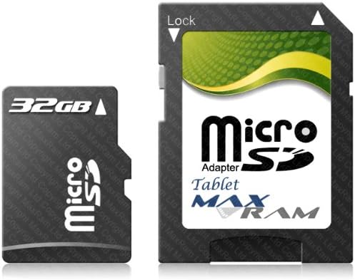 32GB Micro SDHC Memory Card with Adapter for CloudNine Neuropad2 Tablet A1CS Fusion5 XTRA X220 Acer Iconia Advent Vega Allwinner A10 A13 Archos 101 G9 XS 8GB Android Internet 70b 80 Cobalt 97 Carbon Xenon ARNOVA ChildPad Asus Eee Transformer Prime TF300 TF700 Vivo Nook Color HD HD+ Simple Touch BeBook Live Creative Ziio 7" Disgo 8104 9104 Fuhu Nabi GoClever R974 Kurio Kobo Glo eReader Vox Microsoft Surface Motorola Xoom NATPC M010S OlivePad-VT100 Orange Tahiti FlyTouch Superpad Ployer &amp; More