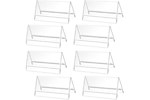 CAASFOOY 8 Pezzi Espositore da Tavolo, 10x15 cm Porta Avvisi da Tavolo, Espositore per Poster, Chiaro Acrilico Poster da Banco Espositori Plexiglass per Poster, Bancone Negozio, Porta Prezzi