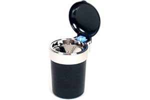 Gerimport CENICERO con LUZ 11 CM Color Negro