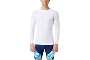 SURFEASY Camisa Compresión para Hombre,Camisa de protección Manga Larga para Surf, natación, Actividades al Aire Libre, Rashguard Secado Rápido
