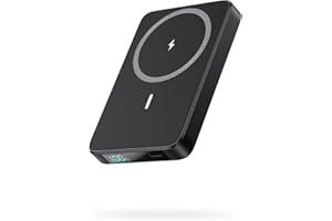 HETP Batterie Externe Magnétique sans Fil 10800mAh, PD 20W Charge Rapide Power Bank avec USB-C Entrée & Sortie écran LED Chargeur Portable Compatible avec MagSafe, iPhone 15/14/13/12 Serie - Nior