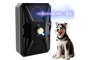 BUBBACARE Antiladridos para Perros Ultrasonido, 3 Niveles Ahuyentador de Perros Rango de 33 Pies, Auto Dispositivo Anti Ladridos Dog Barking Silencer para Cachorros Perros PequeñOs, Medianos y Grandes