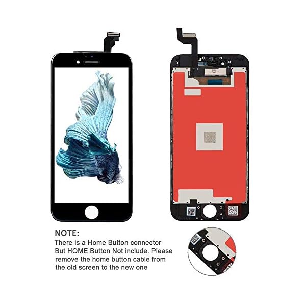 Flylinktech iPhone 6S Display Schwarz LCD Touchscreen Digitizer Ersatz Bildschirm Front Komplettes Glas mit Werkzeuge Für iPhone 6S Schwarz 4.7" (iPhone 6S, Schwarz) – Bild 3